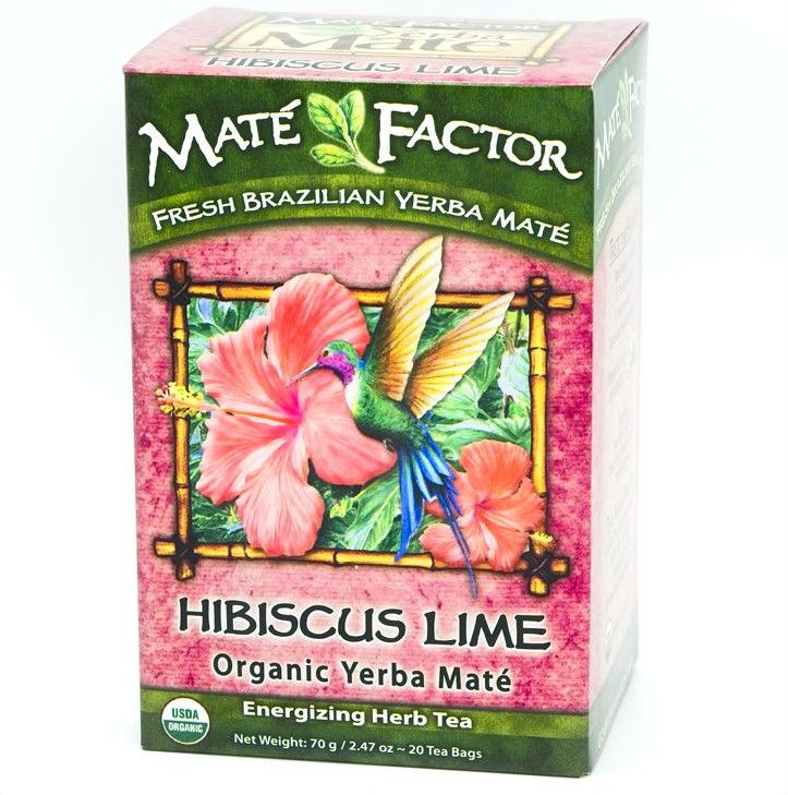 Bio Hibiskus Limette Yerba Maté in Teebeuteln